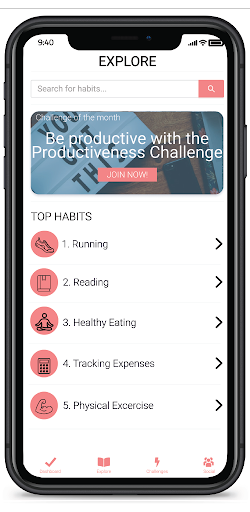 Sherpa Habit Tracker Screen 2