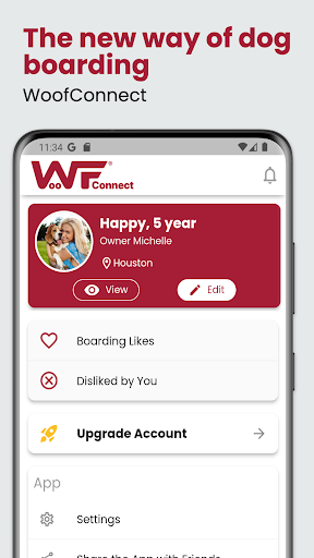 Android application WoofConnect - Dog Boarding screenshort