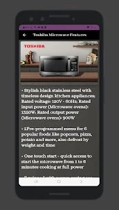 Toshiba Microwave Guide