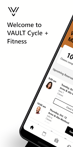 Android application VAULT cycle+fitness screenshort