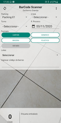 BarCode Scanner - Rendimiento Screen 2