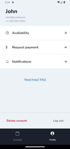 TeachMe.To | Coach App Screen 3