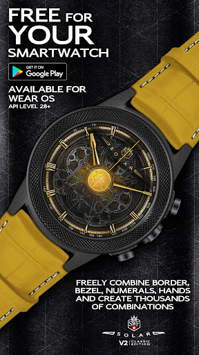 Android application SWF Solar Analog Watch Face screenshort