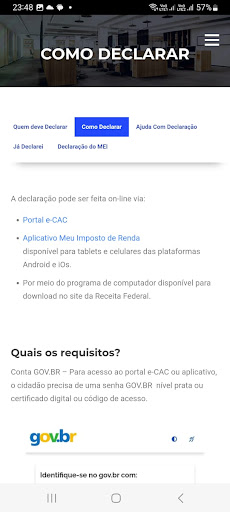 Imposto de Renda | Ajuda Screen 3