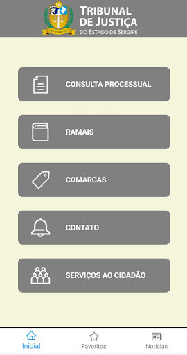 Android application Aplicativo - TJSE screenshort