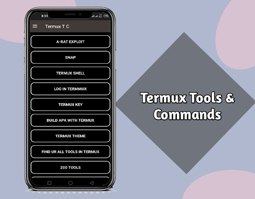 Android application Termux Tools and Commands screenshort
