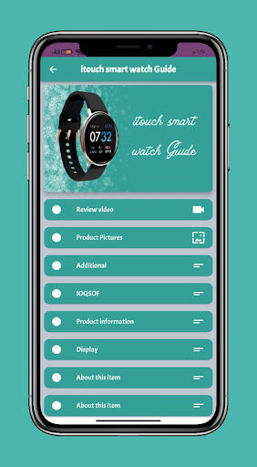 Android application itouch smart watch Guide screenshort