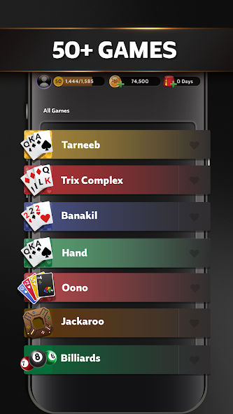 Jawaker Hand, Tarneeb & Trix screenshot