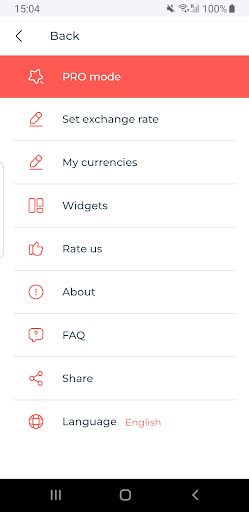 Screenshot of Modern Currency Converter