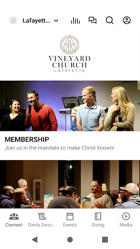 Android application Lafayette Vineyard Church screenshort