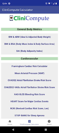 Android application Medical Calculator screenshort