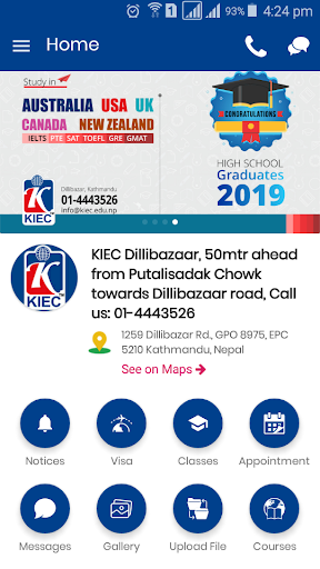 Android application KIEC - Educational Consultancy screenshort