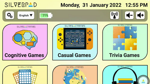 SilverPad Home Screen 2