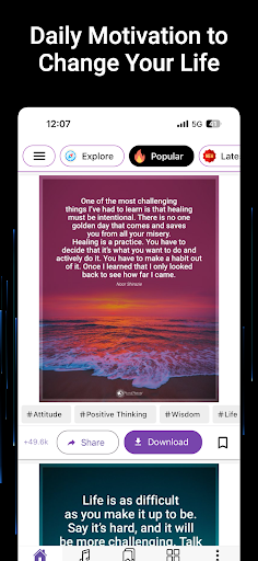 Screenshot of Motivational Quotes - Daily