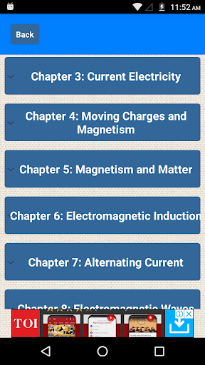 Android application Class 12 Physics Notes screenshort