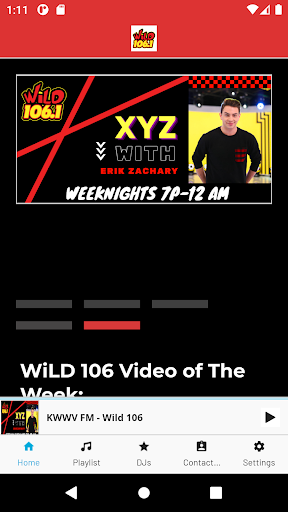 Android application WiLD 106 screenshort