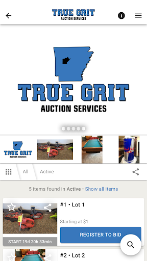 True Grit Auction Services Screen 2