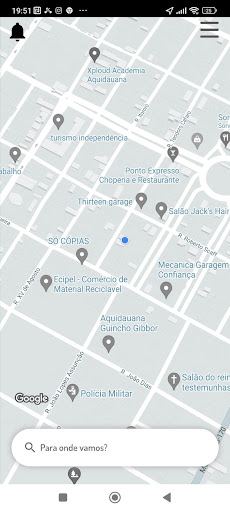 Android application UBRCAR Passageiro screenshort