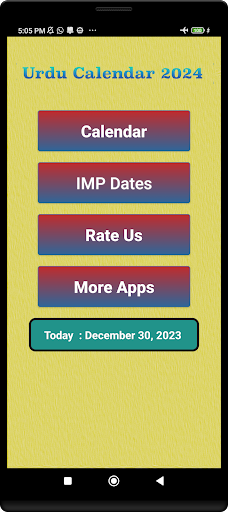 Urdu (Islamic) Calendar 2024 Screen 2