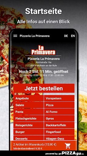 Pizzeria La Primavera Mülheim Screen 2