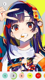 Pixel Art-Anime Girl Color By Number apk installieren 3