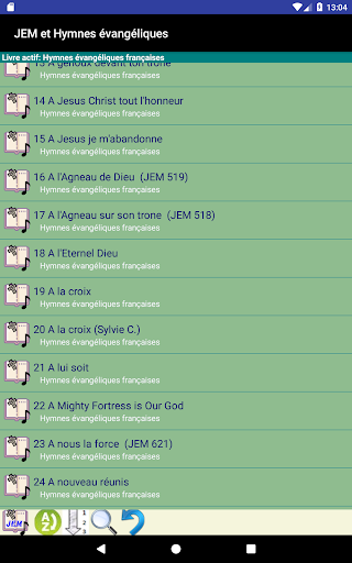 JEM and Evangelical Hymns Screen 3