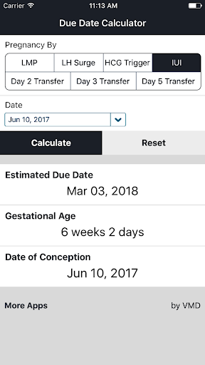 Due Date Calculator Screen 2