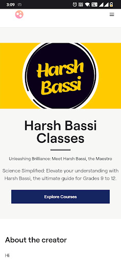 Android application Harsh Bassi Classes screenshort
