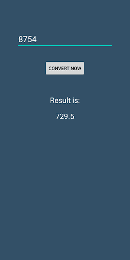 Android application Inches to feet converter screenshort