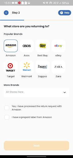 BoxHero - Returns & Shipping Screen 3