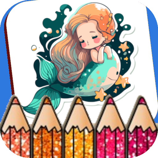 Coloring Mermaid Glitter