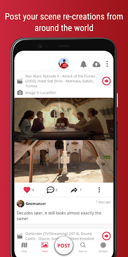 Android application SetJetters: Movie Locations screenshort