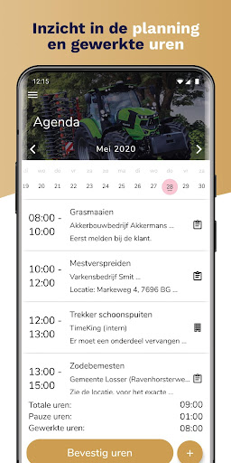 TimeKing - Planning & uren Screenshot 4 - AppWisp.com