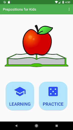 Android application Prepositions for Kids screenshort