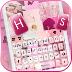 Cover Image of डाउनलोड Pink Collage Keyboard Backgrou  APK