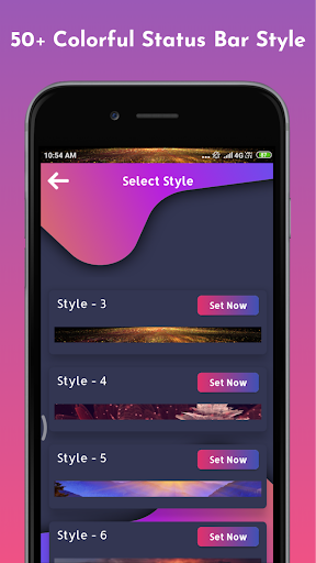 Screenshot of Customized Color Status Bar