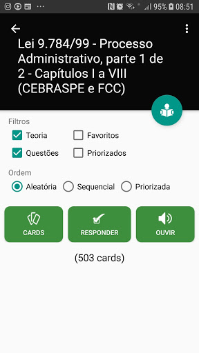 QFlashcards para Concursos Screen 2