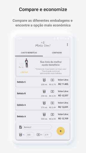 Mais Um: Comparar Bebidas Screen 2