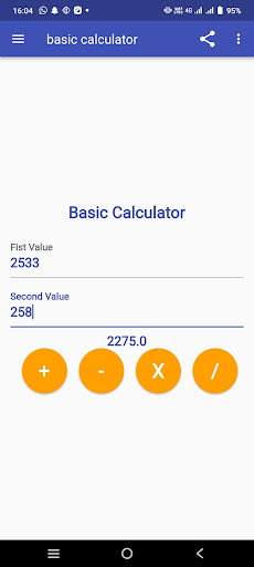 Basic Calculator Screen 2