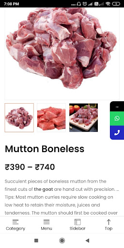 Android application Taza Basket Online Raw Meat screenshort