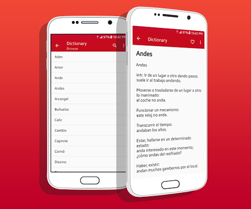 Android application Spanish Dictionary screenshort