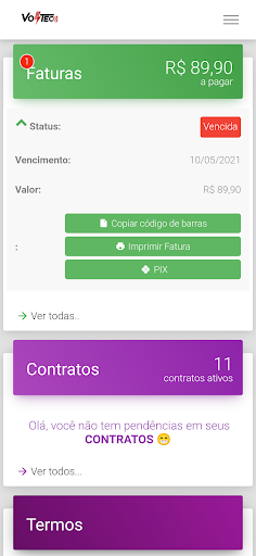 Voltec Central do Assinante Screen 2