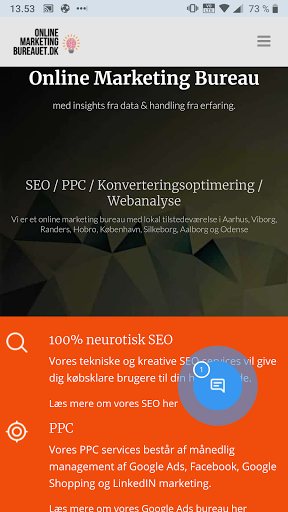 Android application jimihove.dk - Online Marketing screenshort