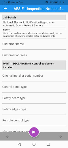 AESIF Safety Certificates Screen 2