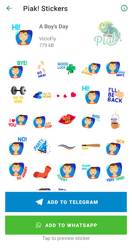 Piak! Stickers Screen 2