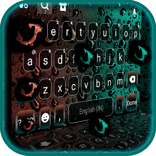 Glass Water Drops Keyboard Bac logo