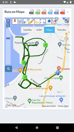 GPS Control Chile Screen 3