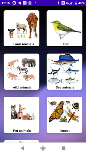 Android application English Fruits screenshort