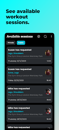 Spotter Find a Gym buddy