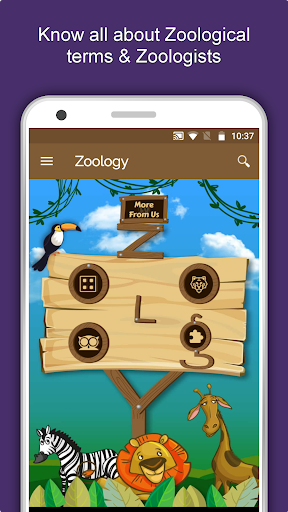 Android application Zoology: Animal Kingdom Study screenshort